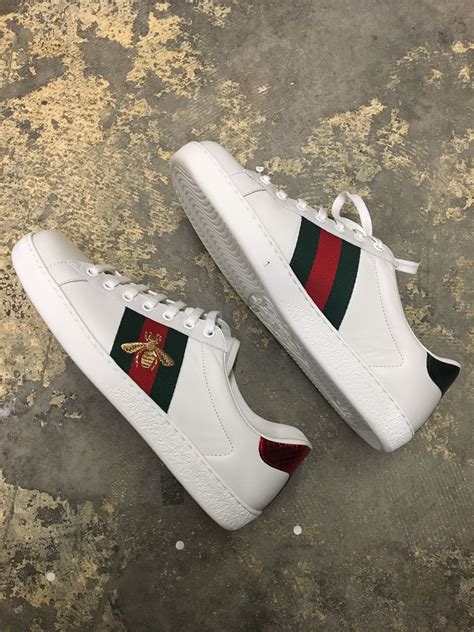 gucci bee slip on shoes|Gucci ace bee platform sneakers.